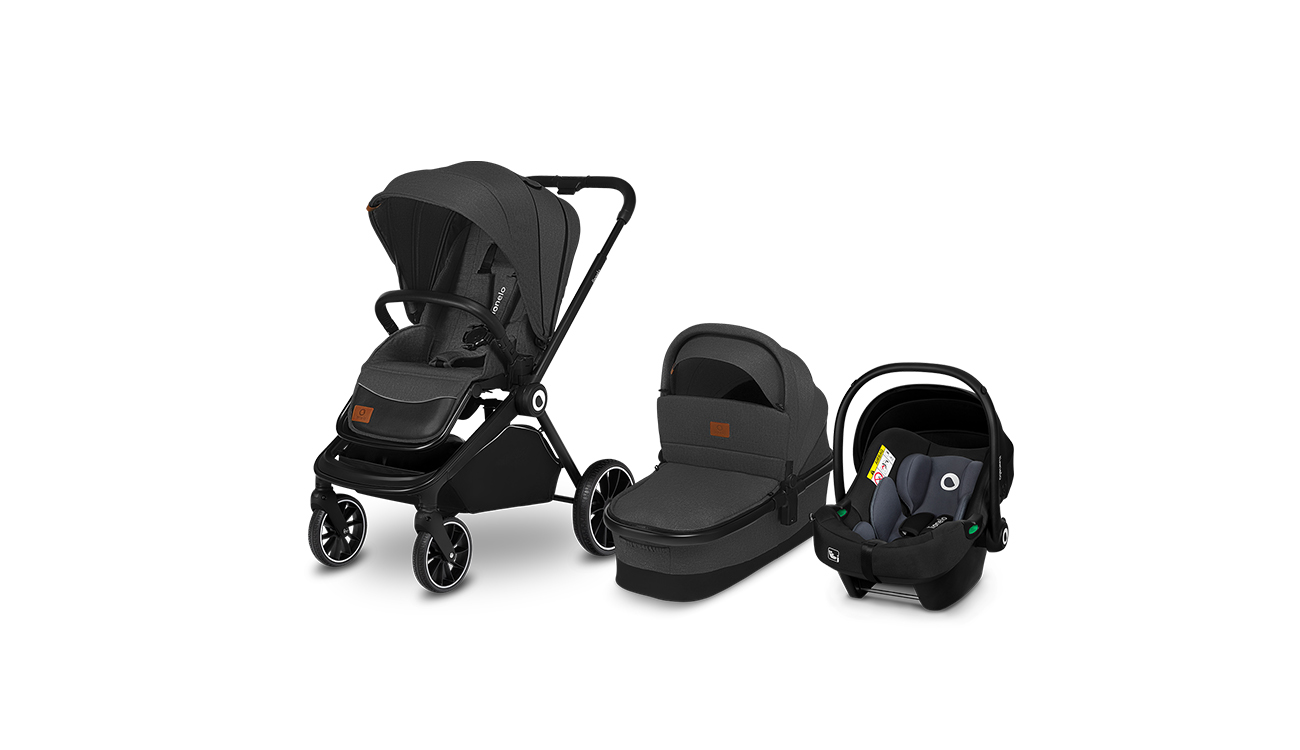 Multi-functional pram 3in1 Lionelo Mika with child safety seat Lionelo Astrid in the set